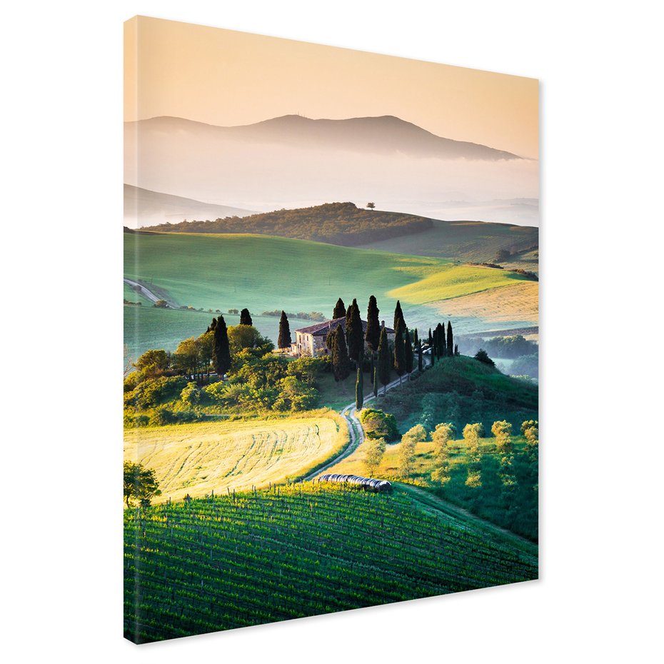 Obraz na płótnie - Toskania, krajobraz, wzgórze