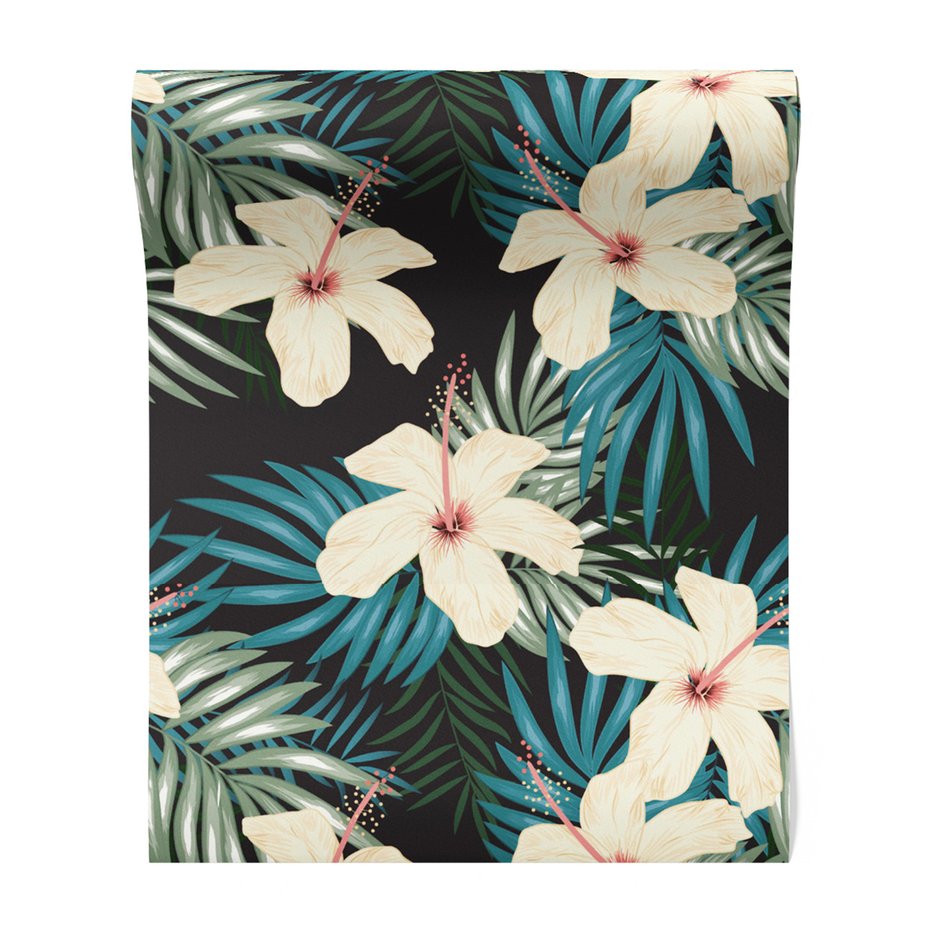 Tapeta - kwiaty, liście, tło