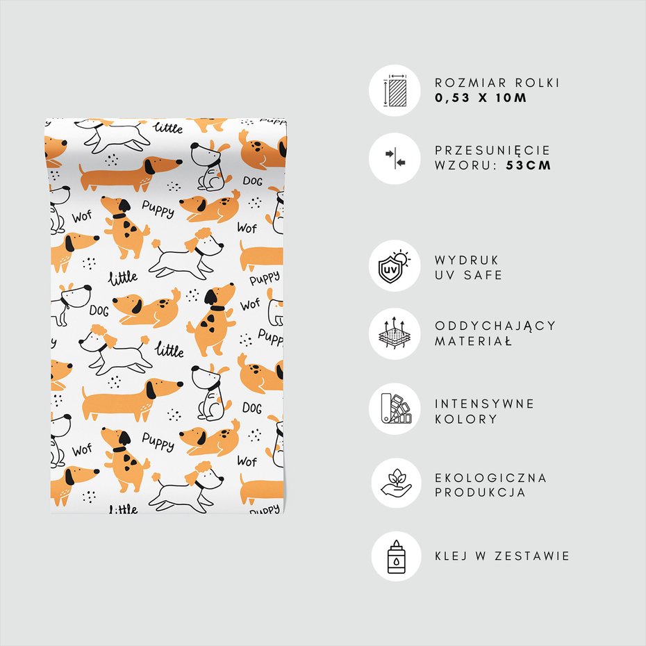 Tapeta - dziecięca, psy, szczeniak,