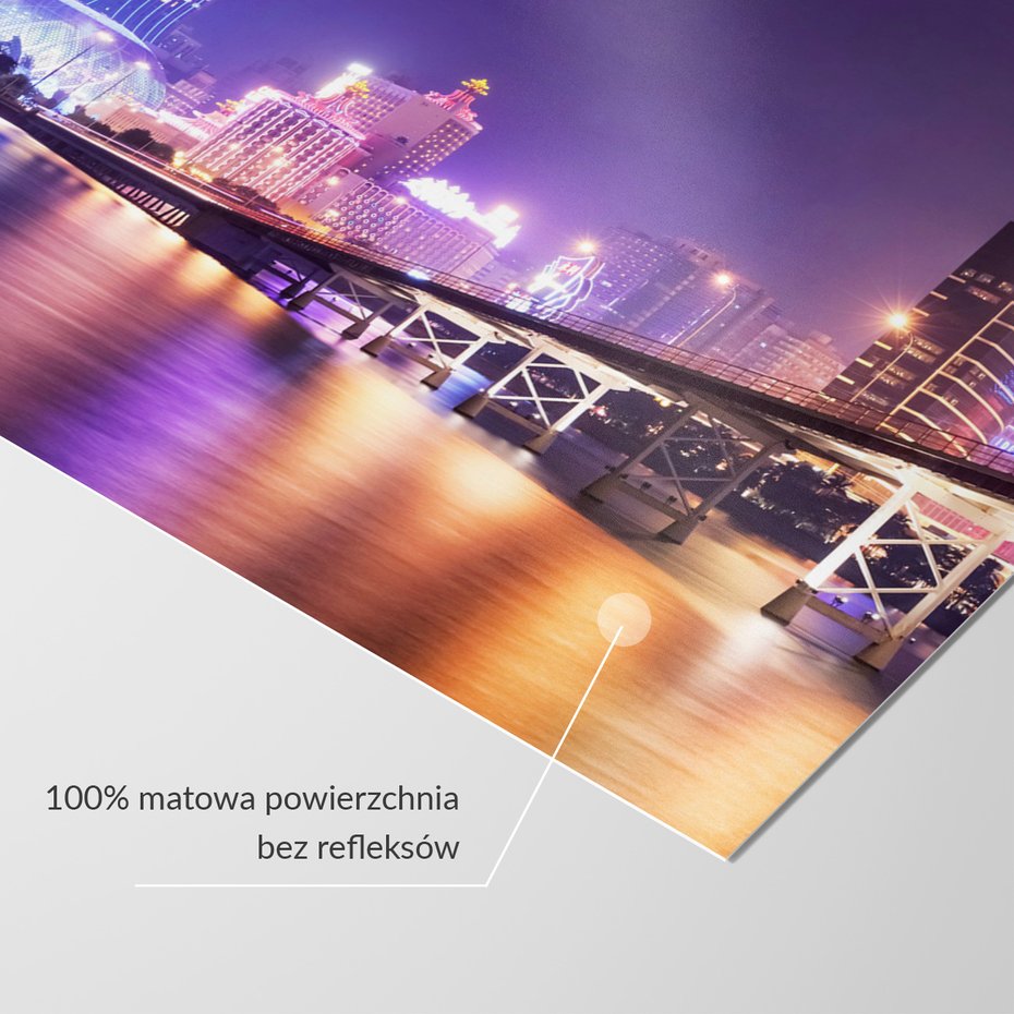 Fototapeta - miasto, most, noc