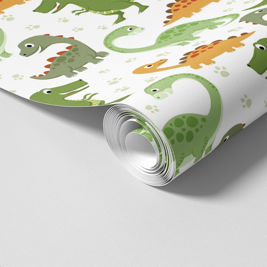 Tapeta - dziecięca, dinozaury, tło, wzór
