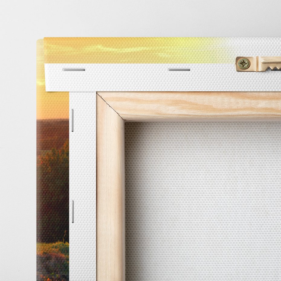 Obraz na płótnie - Mustang, Samochód, Zachód słońca