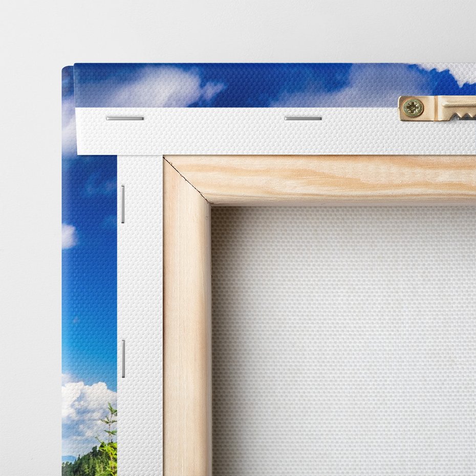 Obraz na płótnie - góry, jezioro, las