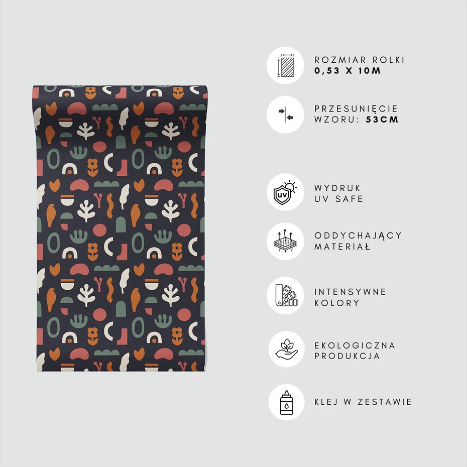 Tapeta - liście, kształty, abstrakcja