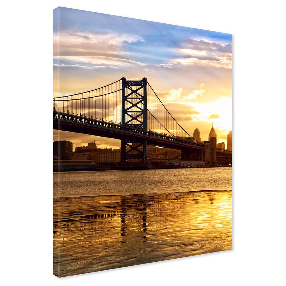 Obraz na płótnie - most, miasto, rzeka