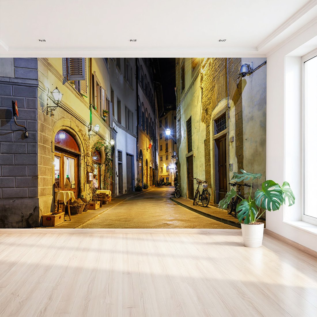 Fototapeta - ulica, noc, miasto