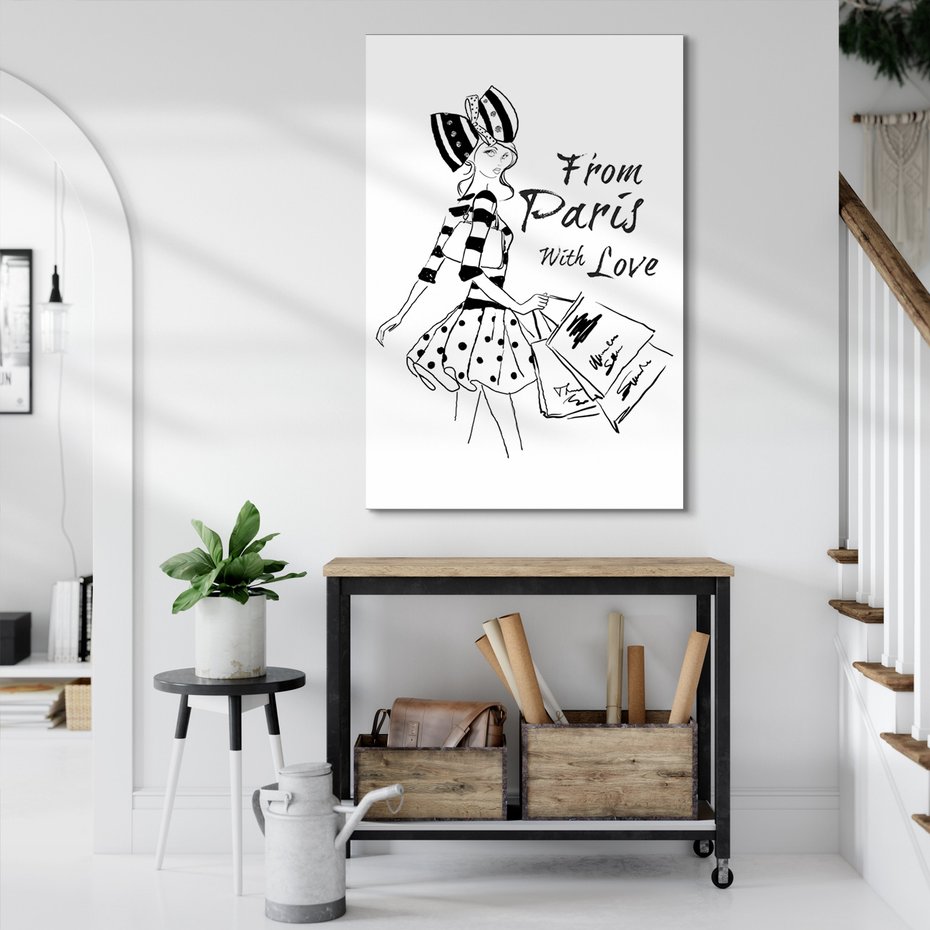 Obraz na płótnie - moda, Paryż, kobieta