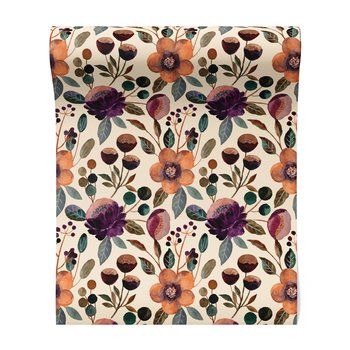 Tapeta - kwiaty, liście, gałązki