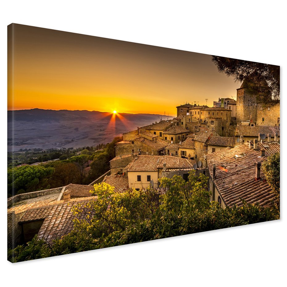 Obraz na płótnie - miasto, wzgórze, toskania