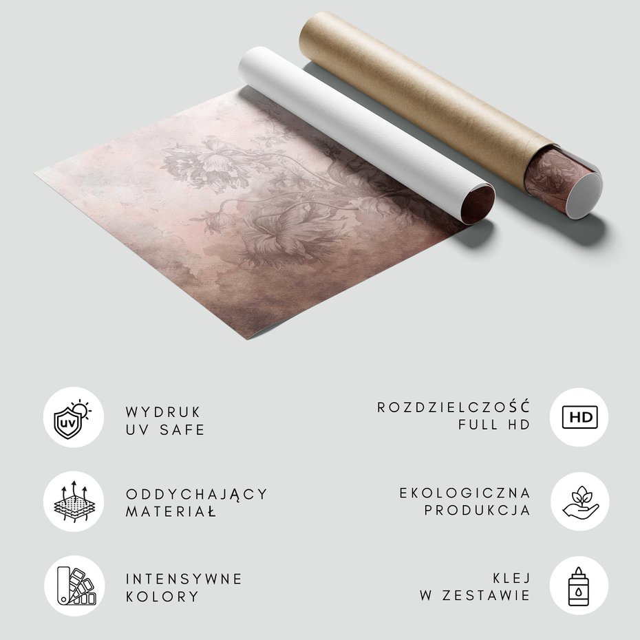 Fototapeta - loft, kwiaty, mgła