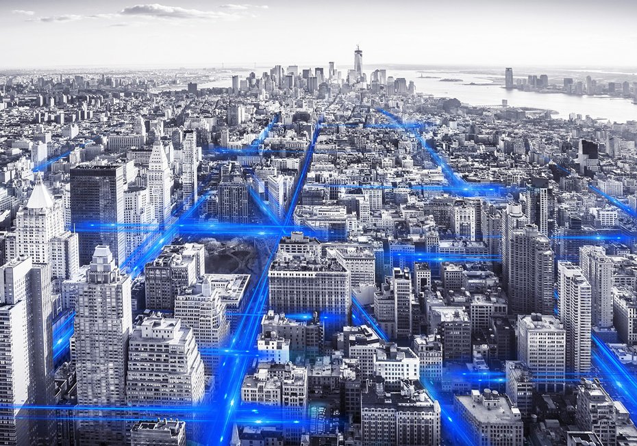 Fototapeta - miasto, budynki, abstrakcja