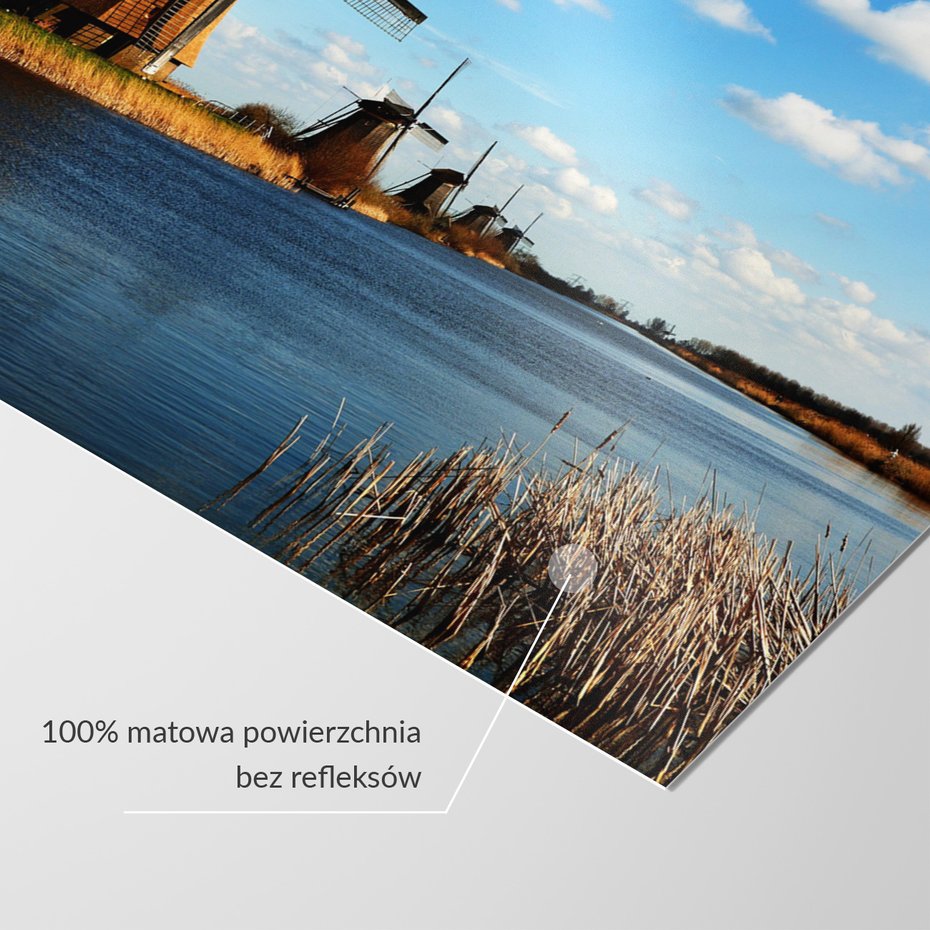 Fototapeta - wiatraki, woda, niebo