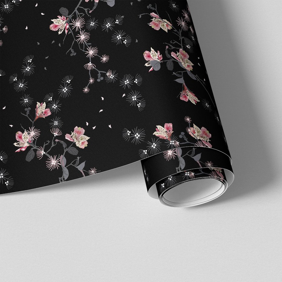 Tapeta - kwiaty, gałęzie, tło