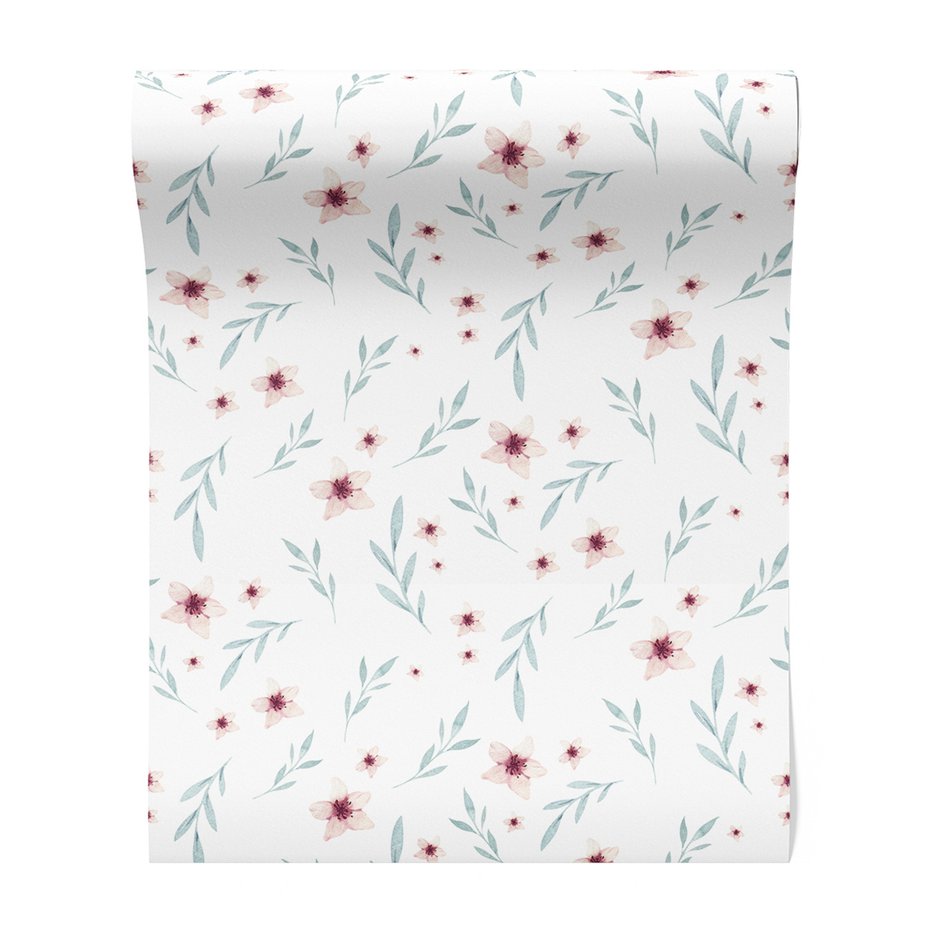 Tapeta - kwiaty, liście, tło