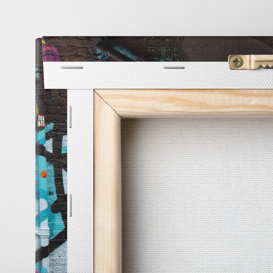 Obraz na płótnie - graffiti, oko, ściana