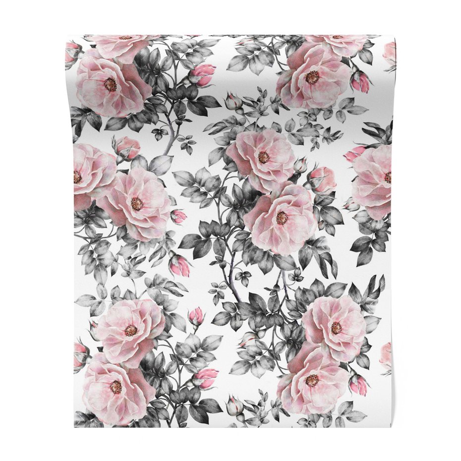 Tapeta - kwiaty, liście, róże