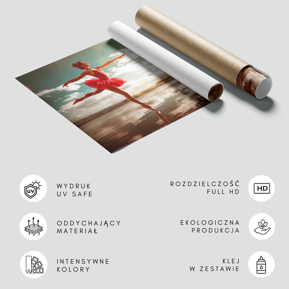 Fototapeta - baletnica, plaża, taniec