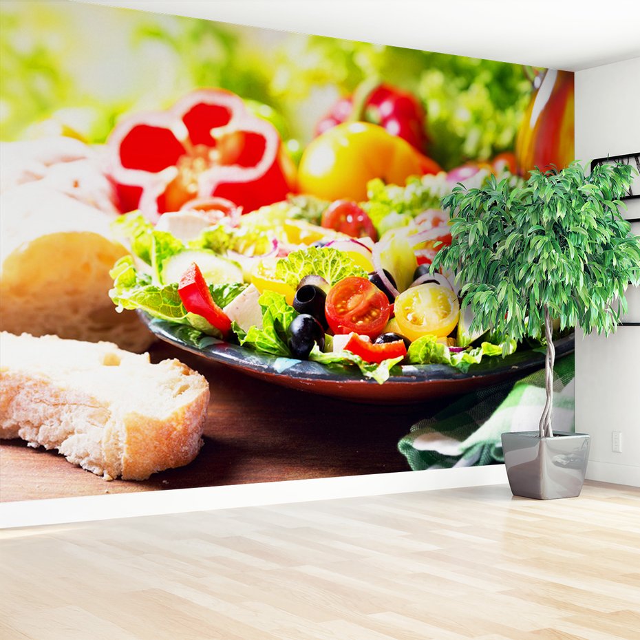 Fototapeta - sałatka, warzywa, jedzenie