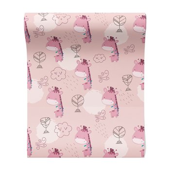 Tapeta - dziecięca, żyrafa, chmura, wiatr