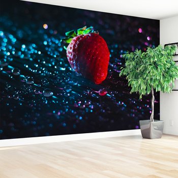 Fototapeta - truskawka, owoce, woda