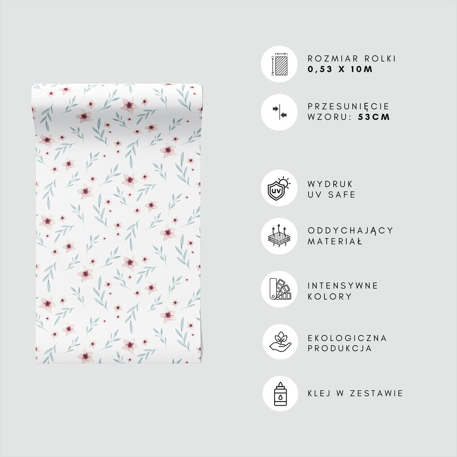 Tapeta - kwiaty, liście, tło