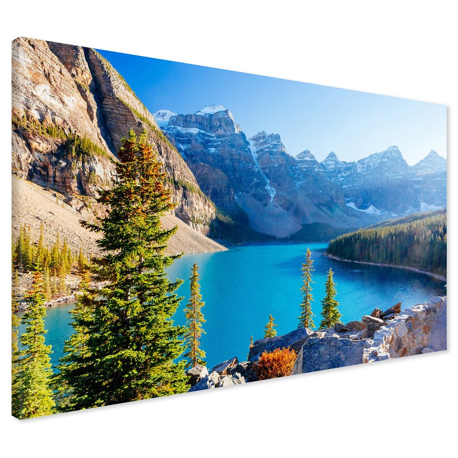 Obraz na płótnie - góry, jezioro, lasy