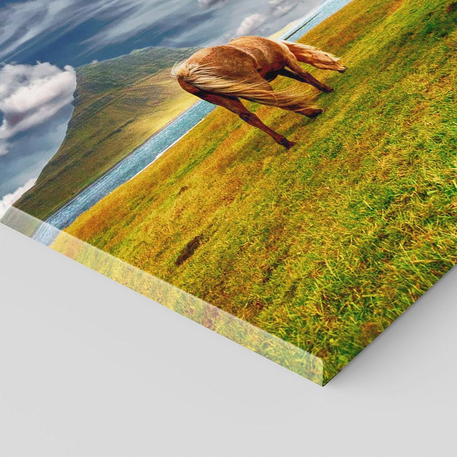 Obraz na płótnie - konie, natura, góry