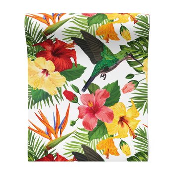 Tapeta - kwiaty, koliber, liście