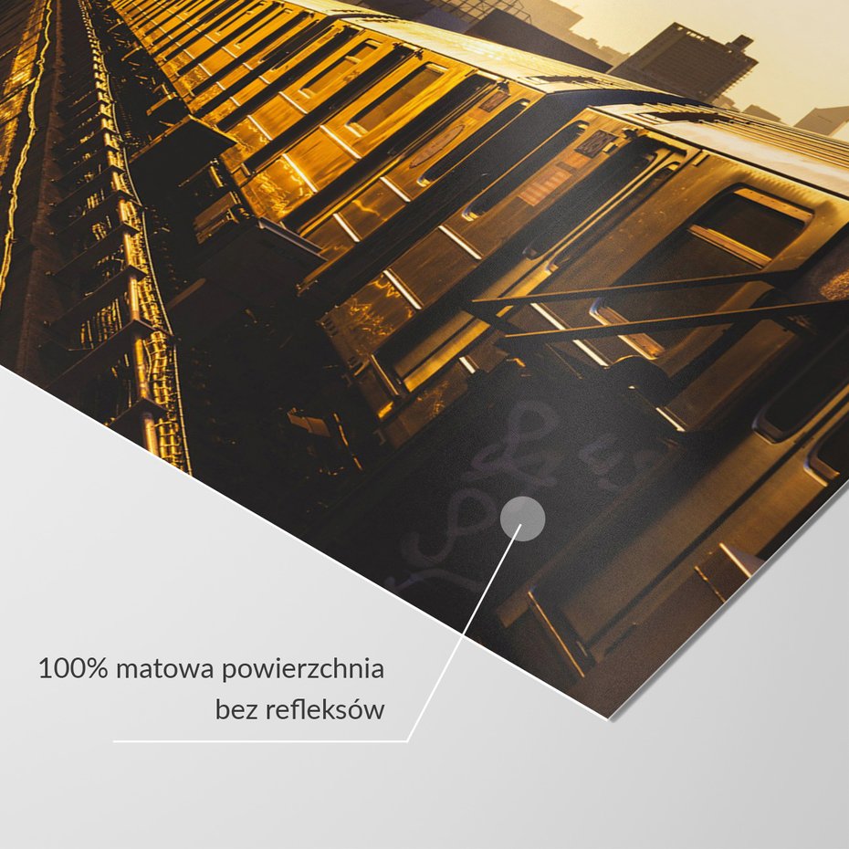 Fototapeta - miasto, pociąg, budynki