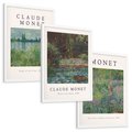 Zestaw obrazy w ramie, plakaty - Monet, Impresjonizm, Natura - rama biała