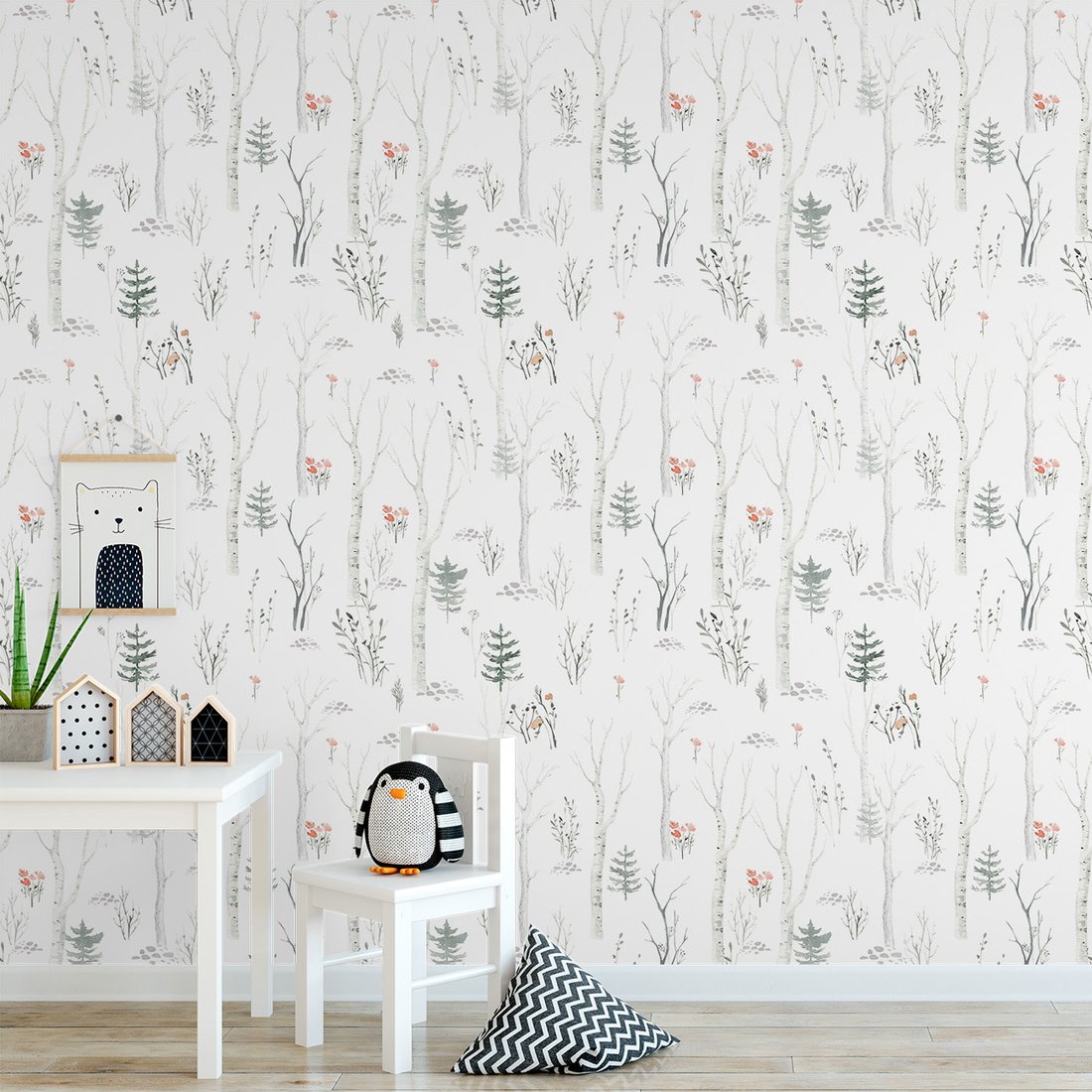 Tapeta - drzewa, brzozy, las