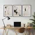 Zestaw obrazy w ramie, plakaty - abstrakcja, portret, minimalizm - rama czarna