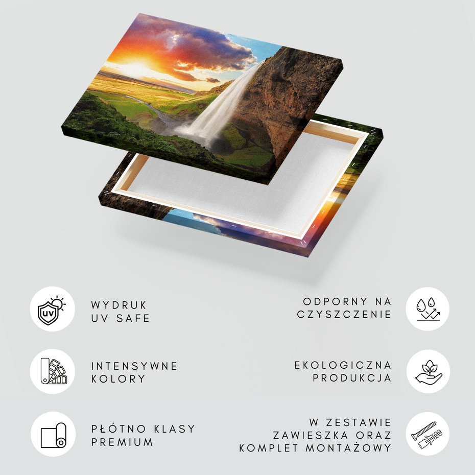 Obraz na płótnie - wodospad, krajobraz, natura