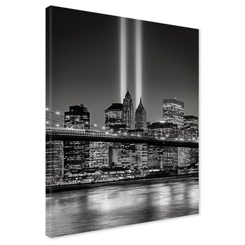 Obraz na płótnie - miasto, most, noc