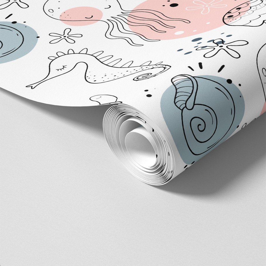 Tapeta - dziecięca, morze, zwierzęta