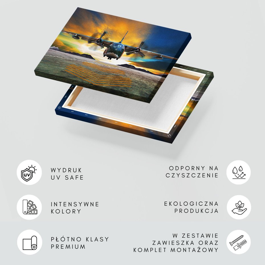 Obraz na płótnie - samolot, lotnisko, niebo