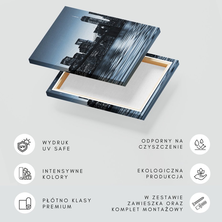 Obraz na płótnie - miasto, most, woda