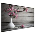 Obraz na płótnie - kwiaty, wazon, różowe