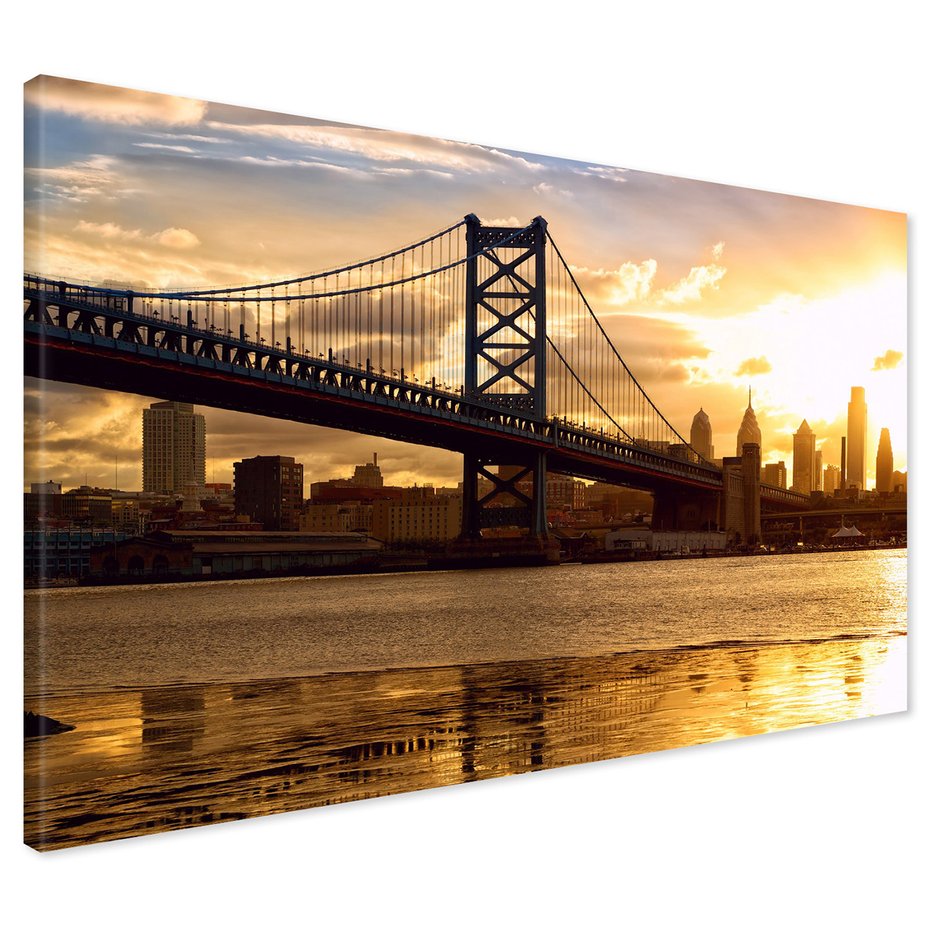 Obraz na płótnie - most, miasto, rzeka