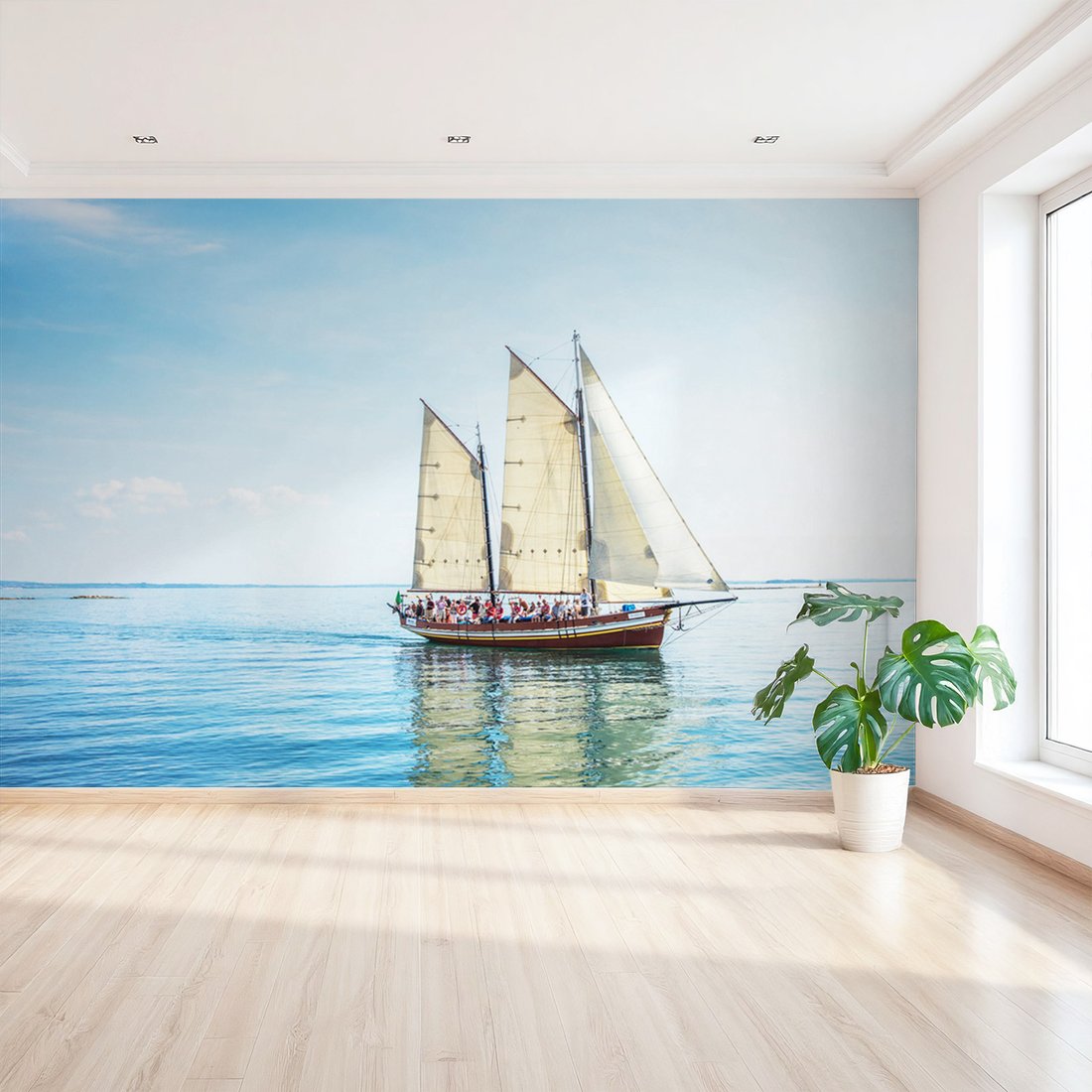 Fototapeta - żaglówka, morze, woda