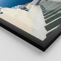 Zestaw obrazy w ramie, plakaty - Santorini, architektura, morze - rama czarna