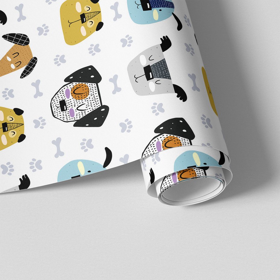 Tapeta - dziecięca, pies, kość,