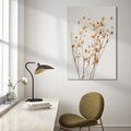 Obraz na płótnie - kwiaty, suszone, beżowe