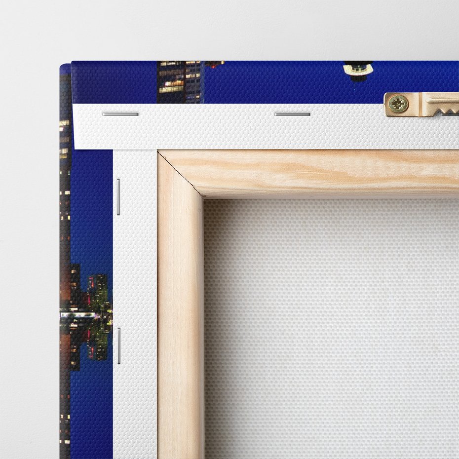 Obraz na płótnie - miasto, noc, budynki