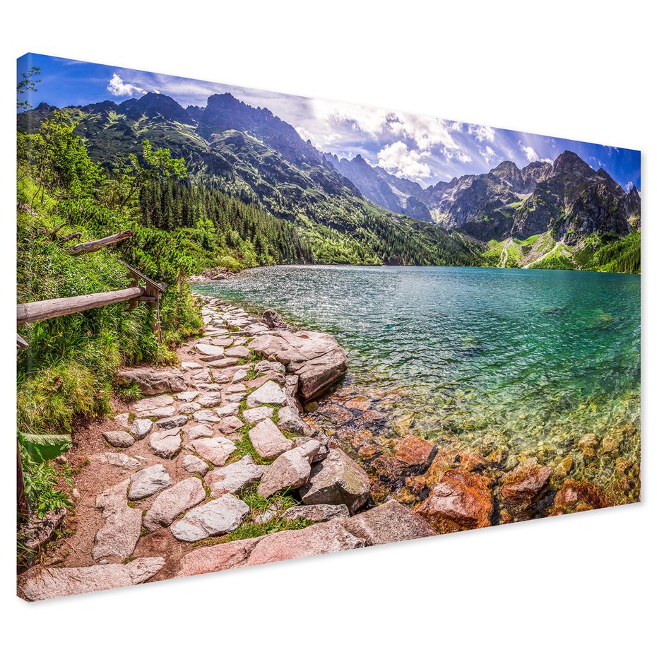 Obraz na płótnie - góry, jezioro, krajobraz