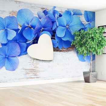 Fototapeta - hortensje, serce, kwiaty