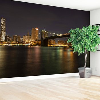 Fototapeta - miasto, most, noc