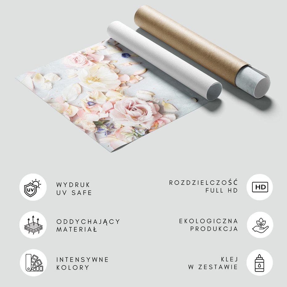 Fototapeta - kwiaty, płatki, róże