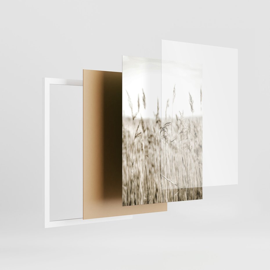 Zestaw obrazy w ramie, plakaty - natura, dom, rośliny - rama biała