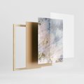 Zestaw obrazy w ramie, plakaty - marmur, złoto, abstrakcja - rama drewno